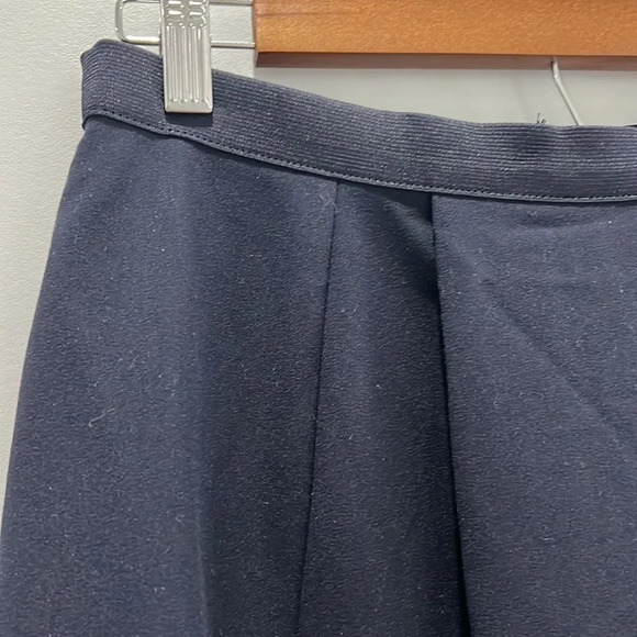 Ellen Tracy Blue Pleated Front Knee Length Dress elastic waist band size 4 - Picture 2 of 5